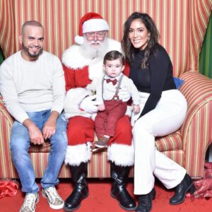 Erica Page Instagram - These will have to suffice as our “family Christmas pictures” this year, bc I definitely wasn’t the mom who had it all together, scheduled a shoot early, & sent them as our Christmas cards 🤷🏻‍♀️ I’ll do better next year-maybe 😅🤪😝🤣 

(And of course, Rio didn’t give us a single smile 😩-still happy w/how they came out though 🥰 -besides the horrible angle that is definitely not flattering for me but whatever 🤦🏻‍♀️) And super happy Rio didn’t pull Santa’s beard or try & take off his glasses, bc I really thought he would 😂 

Merry Christmas Eve my IG fam! I hope y’all are having a wonderful time w/the people you love most if you were blessed to have the opportunity to. ❤️🎄🎅🏼