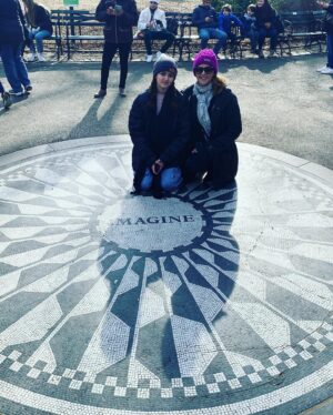 Erica Shaffer Instagram - Enjoying this beautiful Winter day in NYC #centralpark #strawberryfields #hadestown 🌟☀️🌟☀️🌟