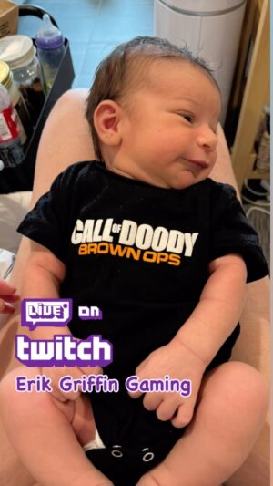 Erik Griffin Instagram - Catch me live on Twitch sometime between diaper daddy duties! #twitch #callofduty #warzone #daddygamer @callofduty