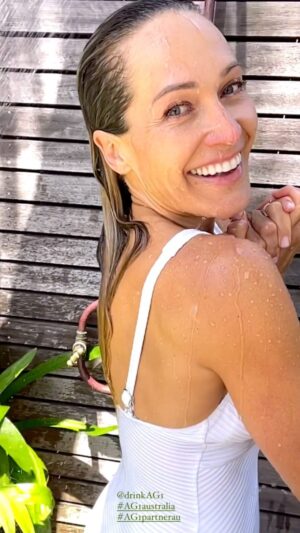Erika Heynatz Instagram - A good day for me always begins with great healthy habits. 

My morning routine includes: 
 
·      Gentle stretching 
·      AG1 on an empty stomach
·      Breathwork, meditation
·      Sunshine
·      Exercise 
·      Ocean swim
·      Cold shower or plunge
·      Music that makes my heart feel happy 
 
I think it’s super important as a Mum to make sure you fill your own cup! 
 
AG1 is the ultimate all-in-one foundational nutrition. Made from 75 whole-food sourced ingredients that support your body’s universal needs; like nutrient replenishment, gut optimization, stress management, and immune support.
 
If you haven’t added it to your routine yet, this is your chance. Check out the link in my bio for free 5 travel packs   a years supply of vitamin D3   K2 with your first purchase.
 
@drinkAG1
#AG1australia #AG1partnerau #fillyourcup #routine #healthyhabits #gutoptimization #stressmanagement #immunesupport