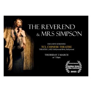 Erika Stasiuleviciute Instagram - Good morning Los Angeles. What are your plans for next Thursday? 
There is a fabulous screening, one night only of 
“The Reverend & Mrs Simpson“ - powerful period drama, primarily set a few years after the events of World War II. It’s part of Golden State film festival. 
March 2nd, 730pm it will screen @chinesetheatres . Would love to see you all there.
Oh and also - I will be celebrating my bday right after. DM me for the details and ticket info! This is a huge night for me and I would love to celebrate it together, 
Exo