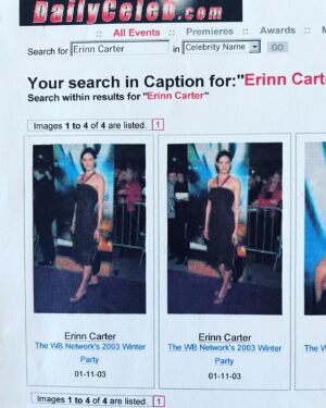 Erinn Hayes Instagram - Omg. How adorably grandparents is this? Going through their old photo albums I found this search page they printed up and reinforced the 3 holes and stuck in the back. Baby’s first red carpet maybe 2002?