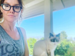 Erinn Hayes Instagram - Having some deck time while we contemplate the materials needed for a safe outdoor space for this boy. #dontcallitacatioarounddad