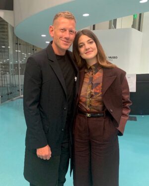 Esther Garrel Instagram - Ferragamo for a week-end. 
After many months of not being present in theater audiences I couldn’t have dreamed up something better : being reunited with people of film and fashion in the beautiful Rotonda Della Besana. Masked up, and socially distanced – I watched Luca Guadagnino‘s and Paul Andrew’s wonderful work. Luca has made a suspenseful disquieting and surreal 8min film shot in Milan for Ferragamo women’s and men’s SS21 created by Paul Andrew. The film was shown on two huge screens putting myself back in a cinema. As soon as the film ended - Paul’s Ferragamo show threw us directly into theatre - in front of our very eyes the subjects from the film appeared, a powerful and confident atmosphere all composed by Paul with his magnificent collection. I couldn’t be happier to get to know Paul who is a wonderfully talented person and who made me feel immense joy being part of his audience. I had goosebumps. The combination of the absolute beauty of Luca’s film and Paul’s show was a miracle.