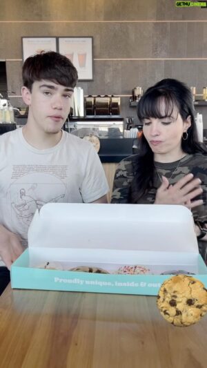 Ethan Fineshriber Instagram - If you live in Utah you have to try these amazing cookies from @dirty_dough ! They are freaking insane. Sooooo good! Enjoy our review of their signature cookies. And no, they didn't pay us to do this. Thanks @karlahernandez831 for doing this taste test with me! #utahcheck #bestcookiesever #ethanfineshriber #dirtydough #utahliving #utahliveelevated #utahinfluencer #slcfoodie #utahfoodie #utahfood #utahdesserts #utahcookies