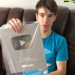 Ethan Fineshriber Instagram - Thank you to every single one of you that helped make this possible! To say I’m grateful is a huge understatement. #silverplaybutton #utahyoutuber #imfineshriber #ethanfineshriber #utahinfluencer #utahteen #utahactor #altahighschool #youtuber