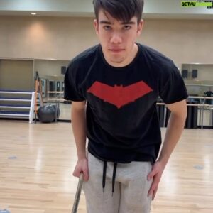 Ethan Fineshriber Instagram - Jumping on the trend martial arts style.  How’d I do? #wednesdayaddams #wednesdaydance #wednesdaynetflix #wednesdaychallenge #ninjakid #ethanfineshriber #bostaff #bostaffskills