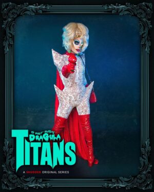 Evah Destruction Instagram - 🛸 ACK ACK ACK ack ACK ACK!! 🛸 

My floorshow look from the latest episode of “The Boulet Brothers’ Dragula: Titans” - the Horror Icons challenge! Now streaming on Shudder (and AMC ) #dragulatitans

Outfit, gun, and cape by @emmasisdesigns 🖤
Embellishment/details by me 🖤
Hair by @wigsbytips 🖤