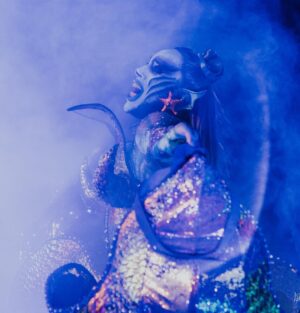 Evah Destruction Instagram - (Swipe left) More @bouletbrothersdragula Titans Tour content: The Siren 🧜🏻‍♀️

First 3 photos by @gabrielgastelum 🖤
Costume by @pinwheelpinwheel 🖤
Embellishments by me 
Hair by @dollya.black 🖤
