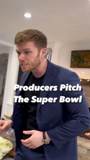 Evan Williams Instagram - Producers Pitch The Super Bowl

Shot by @logan_kunde 
.
.
.
#Superbowl #taylorswift #comedy #jokes