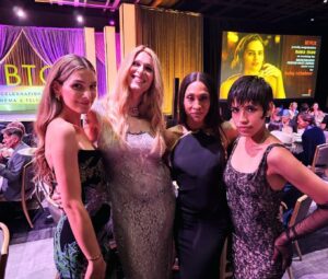 Eve Lindley Instagram - Thank you @criticschoice for honoring our very own earth angel @lukegilford with Breakthrough Director Award at the first annual celebration of LGBTQ  Cinema and Television. There is no one more deserving ❤️‍🔥 Congratulations to my sisters @mjrodriguez7 and @shakeenz on their well deserved wins as well!
Thank you @veronica.graye  and @blondiewoodbeauty for this dreamy look! Stream now on HereTv!