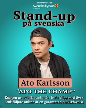 Evelyn Mok Instagram - STAND-UP PÅ SVENSKA 18 MAJ 🇸🇪🎤

I samarbete med Svenska Kyrkan London har fem av Sveriges främsta komiker tagit sig över strömmen för att underhålla alla svenskar i London på svenska i London!

På scen ser ni:

Petrina Solange @petrinasolange , ”slaktaren från Degerberga” är en av Sveriges främsta komiker, korad till Årets Kvinnliga Komiker flera gånger om, har hon en egen stand-upspecial på SVT ”Nu är jag här” och syns även regelbundet i alla svenska humorprogram.

Ato Karlsson @atokarlsson ,publiksnackskungen med över 120k följare online och flertalet virala klipp är en direkt publikfavorit var han än kliver på scen.

Evelyn Mok @evelynmok ,den fd London-svensken som gjort sig en karriär i Storbritannien efter ett decennium i landet har synts i program som Mock the Week (BBC), Hypothetical (DAVE) och även hörts i James Acasters podd Springleaf.

Daniel Sanchez @danielsanchez66 , skämtkungen från Rinkeby som även är satiriker av rang med det egna humorinslaget ”Veckans D.S.” För tidskriften Dagens Nyheter manusförfattare han även för SVTs ”Svenska Nyheter”.

Donatas Kveselys @donataskveselys ,balten från Göteborg som fått Sverige att skratta i flera år, gör äntligen sin London-debut!

Biljetter hittar ni i länken på vår profil! 🎟️

Ni vill inte missa denna fantastiskt roliga kväll i humorns anda! 😂🤣 #svenskstandup #londonswedes #swedishstandup