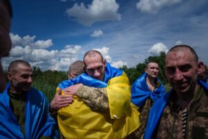 Evgeniy Maloletka Instagram - SUMY, Ukraine

Ukraine and Russia exchanged prisoners of war on Friday, each sending back 75 POWs in the first such swap in the past three months.

But as well sides swap bodies of their fallen soldiers. Ukraine returned 212 corpses, and Russia — 45.

The Ukrainians were returned on several buses that drove into the northern Sumy region. As they disembarked, they shouted joyfully and called their families to tell them they were home. Some knelt and kissed the ground, while many wrapped themselves in yellow-blue flags. 

They hugged one another, breaking into tears. Many appeared emaciated and poorly dressed.

Among those who were returned home to Ukraine on Friday was Roman Onyschuk, an IT worker who joined Ukrainian forces as a volunteer at the start of the Russian invasion. He was captured in March 2022 in the Kharkiv region. 

“I just want to hear my wife’s voice, my son’s voice. I missed his three birthdays,” he said. In the more than 800 days he spent in captivity, he never communicated with his family and he doesn’t know what city they are in now, he said.

“It’s a little bit overwhelming,” Onyschuk added.

Dmytro Kantypenko was captured on Snake Island in the Black Sea in the first days of the war. He was among those freed Friday and said he called his mother to tell her he was back in Ukraine. 

“I’ll be home soon,” he said, wiping away his tears. He learned that his wife had fled to Lithuania with their son. The Kantypenko family is from Izium in the Kharkiv region, which survived Russian occupation.

Kantypenko said the Russians woke him up in the middle of the night without any explanation, giving him a short time to change his clothes before they were on their way. 

Ukrainians with blue and yellow flags took to the streets and loudly welcomed their defenders home.

Text @h_arhirova 

#ukraine #russia #invasion #pow