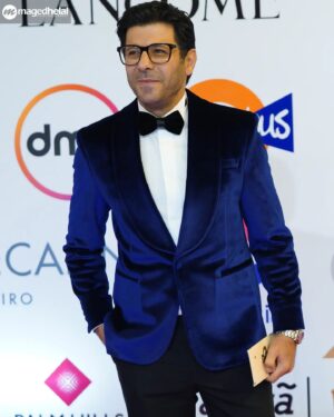 Eyad Nassar Instagram - From the opening ceremony of the 43rd Cairo International Film Festival.

Styled by @nourhanhossam
Tuxedo by @margo.hanna.designs
Shirt by @moscova.store
Shoes @brava_cairo