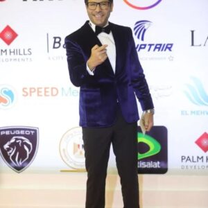 Eyad Nassar Instagram - From the opening ceremony of the 43rd Cairo International Film Festival.

Styled by @nourhanhossam
Tuxedo by @margo.hanna.designs
Shirt by @moscova.store
Shoes @brava_cairo