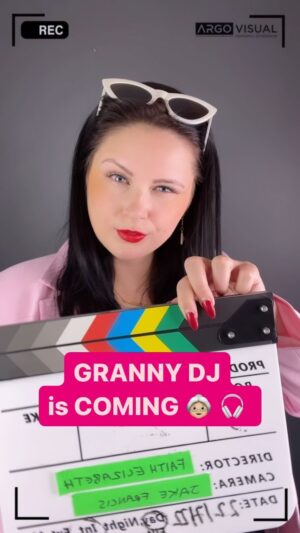 Faith Elizabeth Instagram - 👵🏼🎧 Zombies, Grannies, Nightclubs, Silent Discos. 
It’s a bit different from @mybabycriesfilm 👀 

As a new Director, I’m excited to try different genre’s & different styles- whilst I work out WHO I am as a Filmmaker. 

And @thegrannydj was a DEADASS FUN character!! Played by the amazing @jill.stanford777 🩷

I can’t wait to show you all the magic we’ve been brewing ✨🎥🙏🏼

#insanereelschallenge @mycontentcalendar_ 
#femalefilmmakerfriday #femalefilmmaker #womeninfilm #director #producer #writer #castingcall #actorslife #horrorcomedy #grannydj
