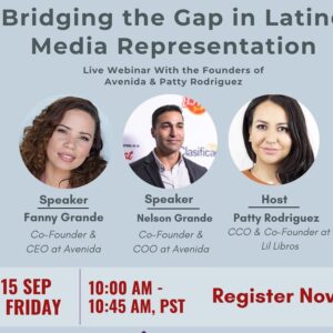 Fanny Veliz Grande Instagram - Kicking off Hispanic Heritage Month with a bang! 🌟

🔗 Excited to invite you to a special webinar with the one and only @pattyrodriguez , to talk about our Wefunder campaign. Dive deep into our mission, vision, and the stories that drive us.

📅 Date: 9/15/23
🕔 Time: 10:00 am pst
📍Where: link in bio 

🔥 Be a part of our journey as we celebrate and amplify Latino voices and stories. Let's pave the way for future generations, together!

🎟️ RSVP now

🚀 See you there, familia! 💃🕺

#HispanicHeritageMonth #Wefunder #Webinar #CelebrateDiversity #JoinUs #Empowerment #latino #representationmatters #latina #latine