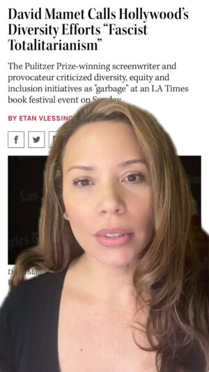 Fanny Veliz Grande Instagram - Diversity is Fascist! Or that's what David Mamet thinks. Latinos are 20% of the US population, and we are responsible for consuming the most media, we buy 1 in 4 movie tickets, and more. #diversity #hollywood #representationmatters #davidmamet #latinos #latine #latina