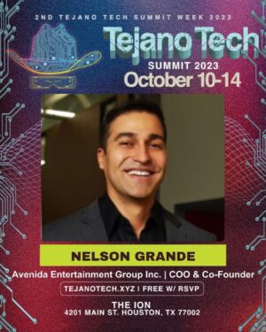 Fanny Veliz Grande Instagram - Houston! We’re going to be speaking at the Tejano Tech Summit this Thursday and Friday.  Register and come say Hi! We will be taking about how we use tech to close the gap of representation for Latinos and other under represented communities in Hollywood and of course sharing about our Wefunder campaign and how you can join our efforts.  See you then! #houston #technology #latino #entrepreneur #latine #latina #hispanicheritagemonth #representationmatters