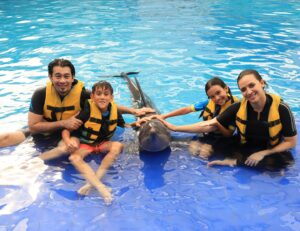 Farid Kamil Instagram - Unforgettable experience with Simba the dolphin at the @balimarinepark with my little family 🥲 The kids were so happy!!! 

Don’t miss this spot when you’re down in Bali - up close and personal with these sweet & intelligent creatures. 

Thank you for the memorable moments @balimarinepark, and #romantikaastro & @cogearproductions for setting up a special slot for us to enjoy Bali like we’ve never done before ❤️🤝