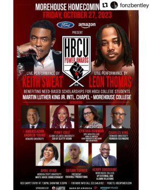 Faune Chambers Watkins Instagram - I’m so thrilled to be producing an event that is near and dear to heart this Friday! Celebrating distingushed HBCU grads and supporters of them. This year  @ambassadorandrewyoung @datariturner 
@pinkycole @iamcharlesdking @apgame915 @adr1600 will be honored. And @leonthomas & Mr. make it last forever himself @keithsweat will be performing. Happy 
Homecoming 💙 #spelhouse