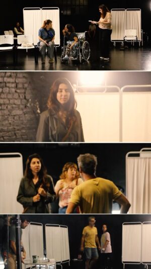 Federico Olivera Instagram - Este sábado 18 a las 19h estrenamos EL FONDO DE LA ESCENA en el Teatro El Portón de Sánchez. 

Actúan
Fernanda Bercovich
Fabiana Brandán
Fiorella Cominetti
Lautaro Murua
Fernanda Pérez Bodria
Catalina Piotti
Santiago Zapata

Dramaturgia y dirección
Federico Olivera

Asistente de dirección
Luciana Castelloni

2da Asistente de dirección
Abril Tula

Producción
Fabiana Brandán

Diseño de Vestuario
Soledad Cancela

Asistente de vestuario
Josefina Vecchietti

Realización de vestuario
Jorge Maselli

Diseño de escenografía
Natalia Byrne
Ezequiel Galeano

Iluminación
Matías Sendón

Diseño sonoro
Edgardo Fernández

Música
Federico Olivera

Redes
Central El Agite

Prensa
Carolina Alfonso

Foto y Video
Túpac Larriera

Diseño Gráfico
Ana Lumerman

Teatro El Portón de Sánchez
Sánchez de Bustamante 1034.

Entradas:
alternativa teatral.com

@elfondodelaescena.laobra

@ferberco @fabianabrandan @fiorellacominetti @aerolauta @ferperezbodria @catapiotti @santizapata__ @fedeoliveraw @lu.castelloni @abrilmmarin @solecancela @tienda_lamoderna @_escenificarte_ @jorgemaselli @natibyrne @ohgaleano @sendonmatias @centralelagite @caroalfonso1 @analumerman @tupaclarriera
@tienda_la moderna @elporton.desanchez @alternativaescena

1 Obra escrita
129 horas de ensayo
7 Actrices / Actores 
1 Director 
1 Asistente de dirección 
1 2da asistente de dirección 
1 Vestuarista
1 Asistente de vestuario 
2 Escenografxs
86 Aguas minerales
9 Biombos
1 Mesita de enfermería
1 Tensiómetro
1 Dispenser
8 Sillas de plástico blancas
1 Trípode de luz
1 Panel de led
1 Silla de ruedas
11 Guardapolvos blancos
14 Cambios de vestuario 
1 Sesión de fotos
1 Agente de prensa
2 Agentes de redes y comunicación 
1 Diseñadora gráfica 
1 Videasta y fotógrafo 
1 Musico
1 Diseñador sonoro
1 teclado midi
1 Protools
1 Logic Pro X
Varias computadoras 
X Luces de parrilla
Energía eléctrica
Energía humana
Etc