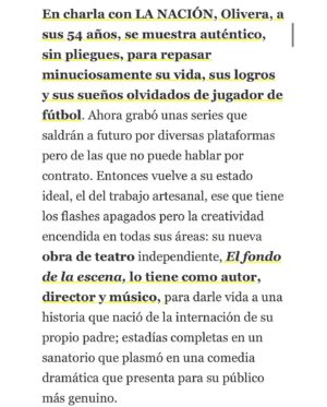 Federico Olivera Instagram - Gracias @marianocasasdinardo y @lanacioncom por la nota. 

Todos los sábados a las 19 hs en @elporton.desanchez 
IG @elfondodelaescena.laobra

Elenco
@ferberco 
@ferperezbodria 
@fabianabrandan 
@fiorellacominetti 
@aerolauta 
@catapiotti
@santizapata__ 
Vestuario
@solecancela 
@_escenificarte_ 
Arte
@natibyrne 
@ohgaleano 
Iluminación
@sendonmatias 
Asistencia de dirección @lu.castelloni
@abrilmmarin 
Prensa y difusión
@caroalfonso1 
Registro audiovisual
@tupaclarriera 
Redes
@centralelagite 
Dramaturgia y dirección @fedeoliveraw 

Entradas por @alternativaescena