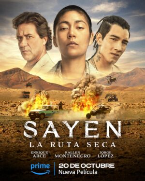 Felipe Contreras Instagram - Sayen La ruta seca !! 
El 2021 participé con un pequeño rol en esta película que estoy seguro quedó increíble y se viene con todo 💥 
Agradesco mucho haber podido aportar con un granito de arena en esta tremenda producción, que tiene un elenco de lujo y se, que la va a romper y les va a encantar 😉🔥
Aprendí, crecí y me divertí un montón haciéndola!! 🙌💫
.
.
Acá les dejo las fotos de promoción y alguna imágenes de adelanto 😉✌️🌟 
.
“Sayen, la ruta seca” desde el 20 de octubre, solo por @primevideolat 
#sayen2