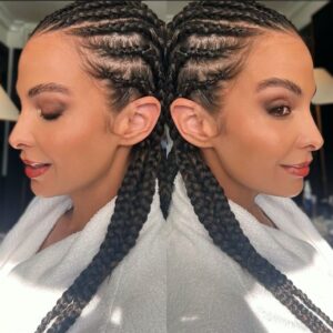 Felisha Terrell Instagram - It takes a village…Big thank you to mine for getting me ready. @hannyeisen ❤️you and this makeup. My ladies @sirenesalon  @dyananematalla @abbyandreehair and @morganmcinnes thank you for always taking care of me…and thank you @daniellestylist_ these braids were 🔥❤️. @skylarbarrett thank you brow 👑, Leigh Ann @sunlessglowbyla for the glow. And for this glowing skin- thank you @luminousskinatl and @emilymontagueskin 😍💋