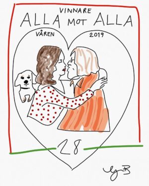 Filip Hammar Instagram - Grattis ÄLSKADE @hannahellquist och @ebbotlundberg ! FAN vad fina ni är. Och grattis älskade @jerkajohansson och @emmamolin till en vacker andraplats. FAN vad fina ni är! Och tack älskade @agneslb som ställde upp när klockan klämtade och på några sekunder ritade vinnardiplomen. Fan vad fin du är! Och tack alla ni som har följt programmet. Det här är nåt av det roligaste jag har gjort under min vingliga karriär och, jag lovar, vi tar aldrig en enda tittare för given.