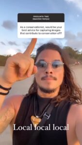 Filipe DeAndrade Instagram - This is a reply I gave to a talented photographer from Costa Rica on how to get impactful images that contribute to conservation! 

Start now! Start right where you are! Pour yourself full-hearted into it! Let nothing stop you… REPEAT! 

… oh… & be kind to animals! #KeepItWild 

Excited to see your work growing @le_chatooo 🤘🏼