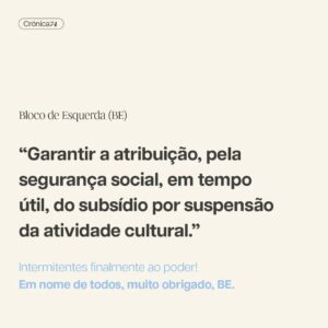 Filipe Vargas Instagram - Como cidadão e actor preocupo-me com o futuro da Cultura, e como tal iria viajar pelos programas dos principais partidos, na esperança de encontrar políticas culturais minimamente delineadas. Ainda bem que o fiz, porque se dependesse dos debates não ficaria com nenhuma ideia sobre os planos dos candidatos para um sector tão vital como é a Cultura. 

Crónica de Filipe Vargas.
➡️ Lê tudo em setentaequatro.pt