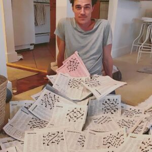 Finn Wittrock Instagram - It is time to kill* my darlings. Farewell finished crosswords from weeks and months ago... thank you for saving me from every dementia but I really can’t fit you all in my house anymore. #nytcrossword @nytimes and thanks a lot for making me do this to these sweet things @mariekondo *and by “kill” I of course mean recycle ♻️