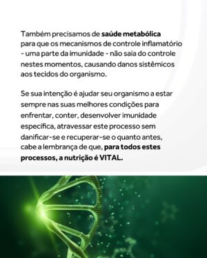 Flavio Passos Instagram - Neste tempo em que nos sentimos ameaçados pela doença, é preciso colocar foco e prioridade máxima nas atitudes que constroem saúde - pois quanto mais saudáveis estamos, mais eficiente se torna o sistema imune.

A imunidade engloba o conjunto de células, tecidos, órgãos e moléculas que trabalham em sofisticada harmonia para proteger o organismo de invasores, toxinas, corrigir lesões e outros problemas.

O sistema imune raramente previne uma infecção - mas é determinante em como o organismo reage a qualquer agente infeccioso. Sintomas mais ou menos severos, velocidade de recuperação, permanência ou não de sequelas... estas variáveis dependem da eficiência do sistema imune, o qual, por sua vez, depende da saúde do sistema metabólico.

A imunidade é parte do metabolismo. E o metabolismo é totalmente dependente da nutrição que escolhemos a cada refeição.

Alguns nutrientes são particularmente relevantes, sendo fundamental que o organismo tenha acesso a boas doses destes antes, durante e depois de qualquer infecção.

Extratos botânicos especiais também já foram estabelecidos pelas evidências científicas como extremamente úteis.

Neste domingo, 20h, farei uma live especial sobre imunidade eficiente para abordar diversos temas que fazem parte deste contexto. Ative o lembrete que deixei nos stories para assistir ao vivo.

Deixe aqui nos comentários suas dúvidas sobre este tema, e compartilhe o convite com quem você acredita que pode se beneficiar desta informação. 👇