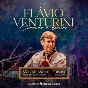 Flávio Venturini Instagram - Alô, São Caetano!
Dia 05/04 estaremos juntos no Externato Santo Antônio.
Agenda e ingressos no link da bio.