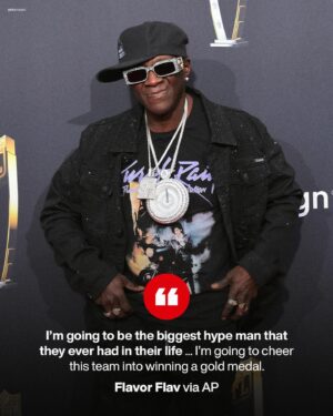 Flavor Flav Instagram - The crossover we didn’t know we needed 🔥

#OneForAll l #ParisOlympics