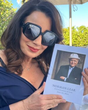 Fran Drescher Instagram - I was invited to the Norman Lear Memorial. I called him ‘Normy’. The very first day I worked for him I was late for the day 1 table read of a pilot called Pop. Normy said, “anyone that can look that good at this hour deserves to be late!” That was the Norman Lear I knew. Recently, we sat in a green room which was more of a converted closet and talked about everything. I asked him if 90 years old seemed young to him as he was about to turn 100 and he said, “yeah, it does.” He was a great man who did great things and was well loved and respected. But as each memory was shared yesterday, the tears flowed for my dad too bc everything they said was true for my dad too. Theirs was a great generation and they were as good as it gets! Afterwards, I met some friends for my 24 yr anniversary of wellness at the fabulous Bar Funke in BH.  The moon was full, orange and magnificent. Life! Make each moment count, be present and make those you love know it everyday!