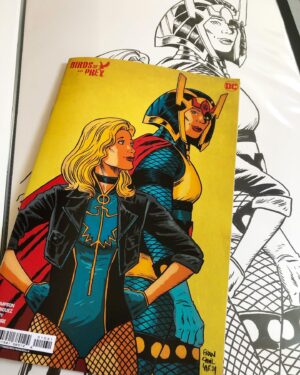 Francesco Francavilla Instagram - My @dcofficial BIRDS OF PREY #10 comps arrived! So happy to have had the chance to draw BIG BARDA & BLACK CANARY, these two awesome characters on my variant :)
Here’s the book with the 11x17” original art.