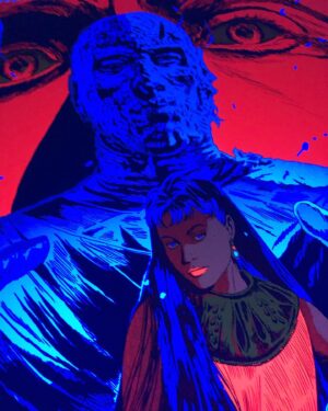 Francesco Francavilla Instagram - I had the black light out to test something and decided to test it on my @madebymutant @hammer_films THE MUMMY poster and HOLYMUMMY LOOK AT THIS!!! 😍😍😍