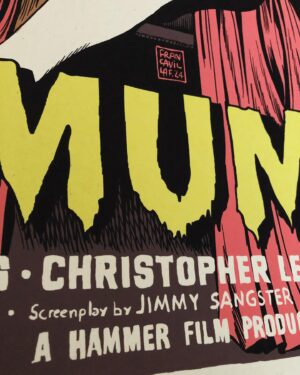 Francesco Francavilla Instagram - THE MUMMY IS HERE!!! Pt.2
Got my APs of my 3rd @hammer_films and 1st with @madebymutant officially licensed poster for Hammer’s THE MUMMY, directed by Terence Fisher and starring Peter Cushing, Christopher Lee, and Yvonne Furneaux with my hand drawn title and credits and everything, as always. These were printed by the excellent @dl_screenprinting and as always they did a tremendous job! 
This variant edition is available now at https://www.madebymutant.com/merch/458529-francesco-francavilla-the-mummy-variant-poster