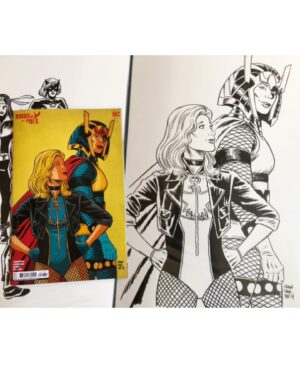 Francesco Francavilla Instagram - My @dcofficial BIRDS OF PREY #10 comps arrived! So happy to have had the chance to draw BIG BARDA & BLACK CANARY, these two awesome characters on my variant :)
Here’s the book with the 11x17” original art.
