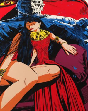 Francesco Francavilla Instagram - THE MUMMY IS HERE!!!
Got my APs of my 3rd @hammer_films and 1st with @madebymutant officially licensed poster fir Hammer’s THE MUMMY, directed by Terence Fisher and starring Peter Cushing, Christopher Lee, and Yvonne Furneaux with my hand drawn title and credits and everything, as always. These were printed by the excellent @dl_screenprinting and as always they did a tremendous job! 
This regular edition is available now at https://www.madebymutant.com/merch/458527-francesco-francavilla-the-mummy-poster