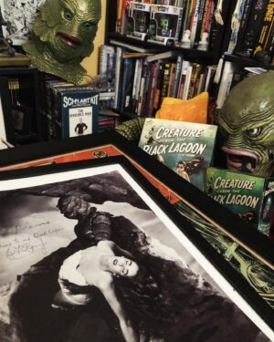 Francesco Francavilla Instagram - WELCOME TO MY BLACK LAGOON 
Just added this amazing, oversized 10x15” photo signed by Julia Adams and Ben Chapman (the land Creatch) to my Creature From The Black Lagoon Collection 😍💚💚💚