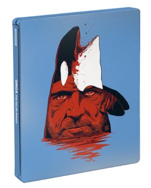 Francesco Francavilla Instagram - And here’s my art on the ORCA: THE KILLER WHALE limited steelbook edition I did for @studiocanal @studiocanal.fr . It doesn’t show here, but the blue water will be metallic (taking advantage of the steel case the disc comes in :)) 
For those asking, both these editions are available for pre-order on @zavvius