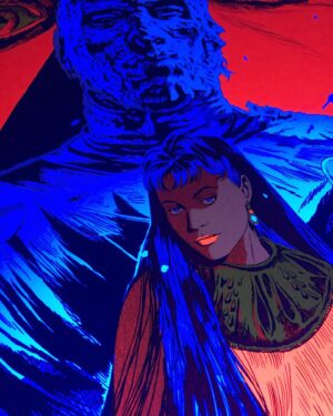 Francesco Francavilla Instagram - I had the black light out to test something and decided to test it on my @madebymutant @hammer_films THE MUMMY poster and HOLYMUMMY LOOK AT THIS!!! 😍😍😍