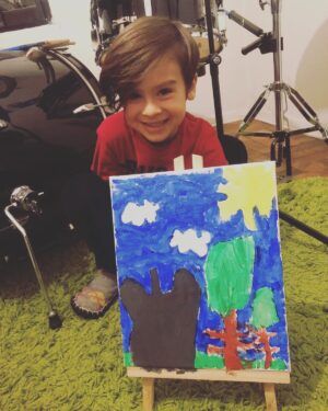 Francisco Kaminski Instagram - Su primer cuadro profesional ! Te quedó maravilloso @supermarianopayasocaramelo te amo hijo mío! #siemprejuntos