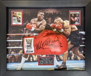 Frank Bruno Instagram - Morning proud dad today it was a “and the winner is” for my daughter Rachel pics to follow. So West Ham need a win COYI. Due to many requests we have back in Stock the Joint Mike Tyson & myself dual signed glove presentations there is only 8 so buy now for fathers day! Have a good day
frankbruno.co.uk/product/tyson-and-frank-bruno-signed-glove-uk-only/. #saturday #weekend #dad