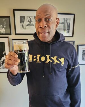 Frank Bruno Instagram - Morning so its a very happy St Patricks day to my Irish followers and friends I am not really a drinker but I do like a Guinness now and again. Well done in the Rugby. Good win for @joejoyceboxing The heavy weight scene is looking interesting again. I fancy a walk today but need it to stop raining!! Have a good day I think Roast Dinner is the order of the day with a Guinness of course cheers and Good health to you all.  #irish #guinness #goodmorning