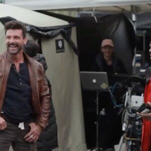 Frank Grillo Instagram - In between jumping off a building we get to have a bit of fun. #TheMakingof.  #BossLevel. @carnojoe always keeping it fun on set w his DJ skills. @sugarashadevans proving he’s got da moves in and out of the octagon. #brothers. @warparty_films #BossLevvel on @hulu March 5th.  #MelGibson @naomiwatts @michelleyeoh_official @willsasso @rampage4real @kenjeong #killercast by @sharonbialy