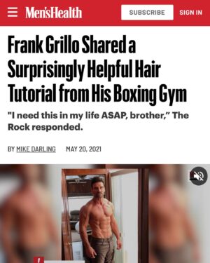 Frank Grillo Instagram - My life long obsession w @menshealthmag #hairproducts #boxing and @therock has finally paid off. Hahahaaha